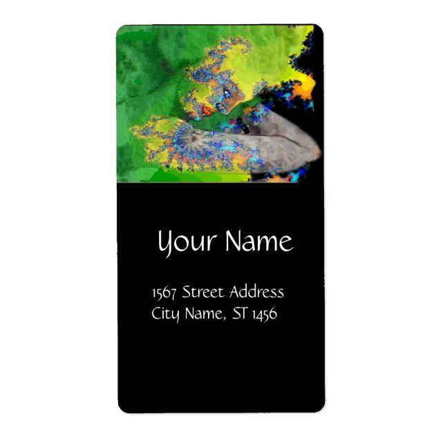 VIBRATIONS OF MATTER GREEN EMERALD yellow black Label (Front)