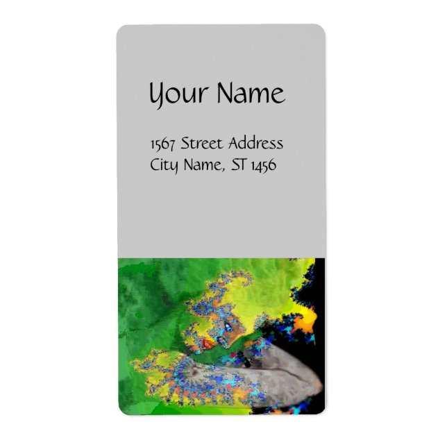 VIBRATIONS OF MATTER GREEN EMERALD yellow gray Label (Front)