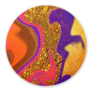 vibratory color art ceramic knob