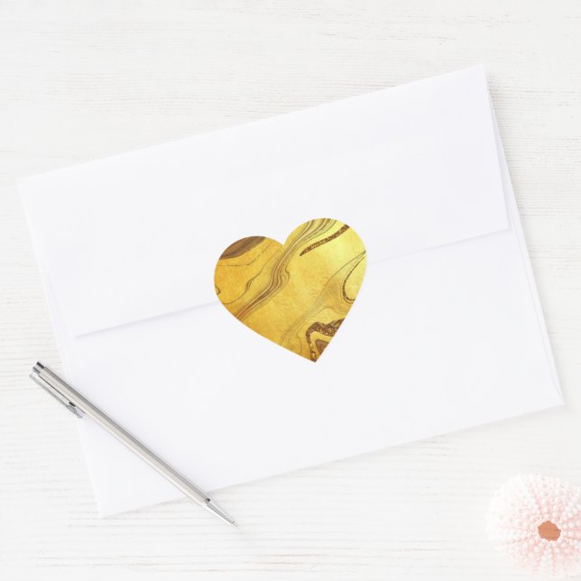 vibratory color art heart sticker (Envelope)