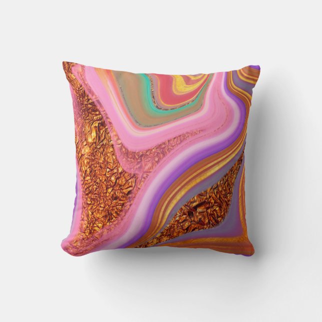 vibratory color art throw pillow (Front)