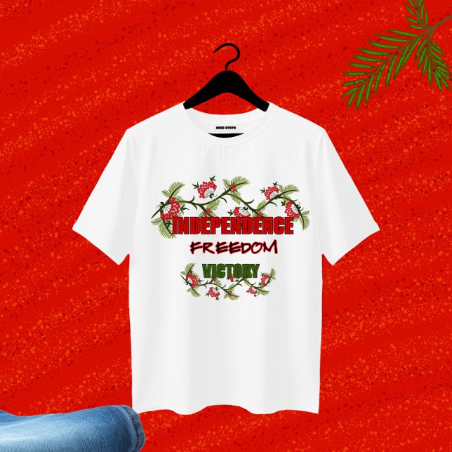 Viburnum branches with text design T-Shirt (Creator Uploaded)