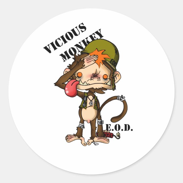 Vic Monk EOD Special Edition copy Classic Round Sticker (Front)