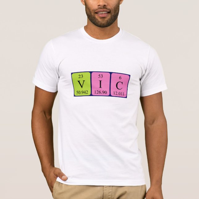 Vic periodic table name shirt (Front)