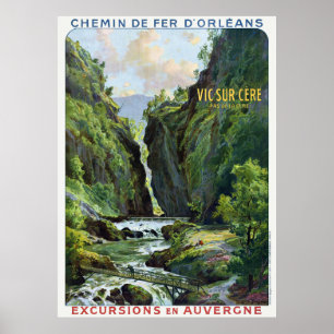 Vic-sur-Cère France Vintage Travel Poster 1910