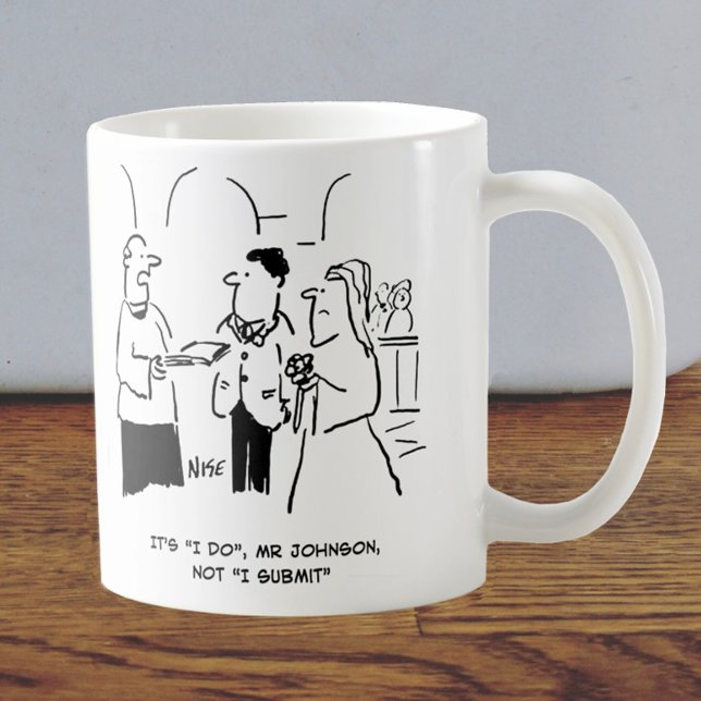 Vicar at Wedding tells Bridegroom to Say "I do" Coffee Mug (Creator Uploaded)