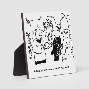 Vicar & Bridegroom at Wedding Marriage Ceremony Plaque