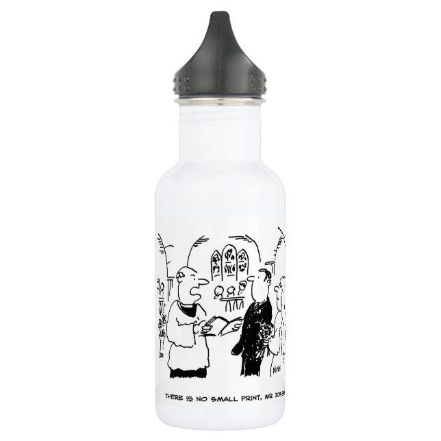 Vicar & Bridegroom at Wedding Marriage Ceremony St Stainless Steel Water Bottle (Left)