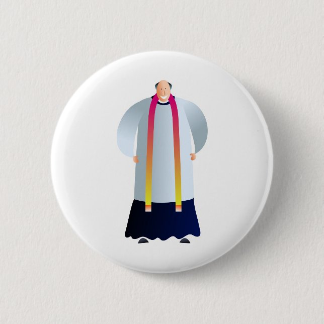 Vicar Pinback Button (Front)