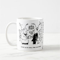 Vicar Says There's No Small Print Cartoon Coffee Mug