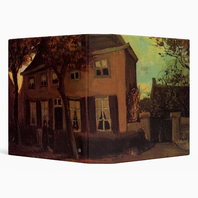 Vicarage at Nuenen by Vincent van Gogh 3 Ring Binder (Background)