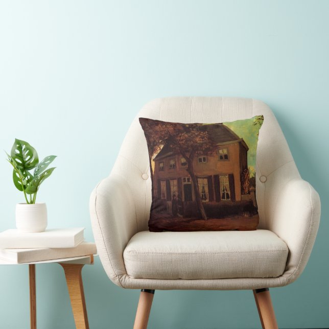 Vicarage at Nuenen by Vincent van Gogh Throw Pillow (Chair)