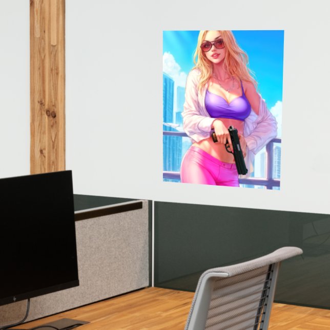 Vice Baby – Miami Heat with a Killer Smile Wall Decal (Office 2)
