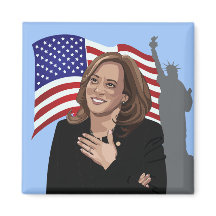 Vice Pres Kamala Harris Flag Statue of Liberty