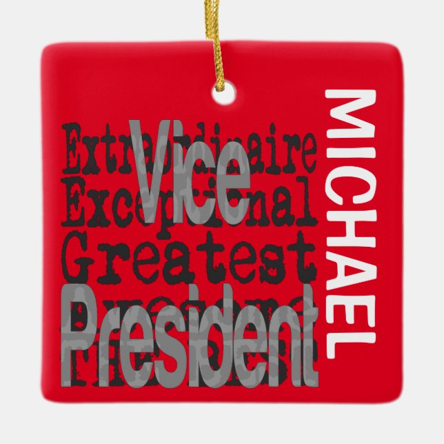 Vice President Extraordinaire CUSTOM Ceramic Ornament (Front)