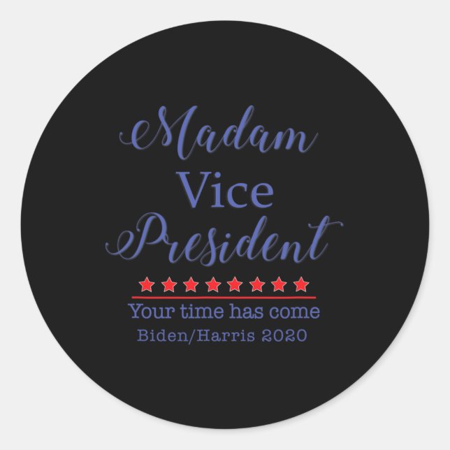 Vice President Kamala Harris  Classic Round Sticker (Front)