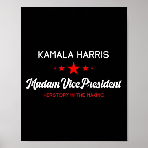 Vice President Kamala Harris Feminist Herstory His Poster