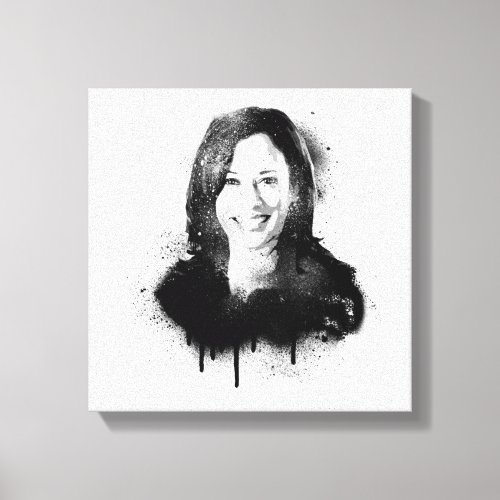 Vice President Kamala Harris Graffiti Portrait Canvas Print