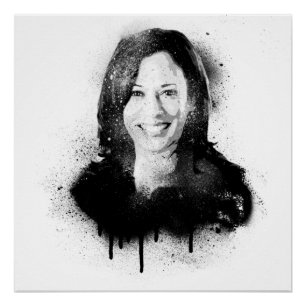 Vice President Kamala Harris Graffiti Portrait Poster