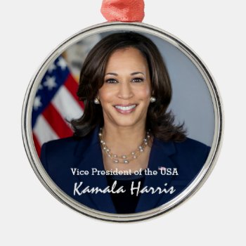 Vice President Kamala Harris  Metal Ornament by DakotaPolitics at Zazzle