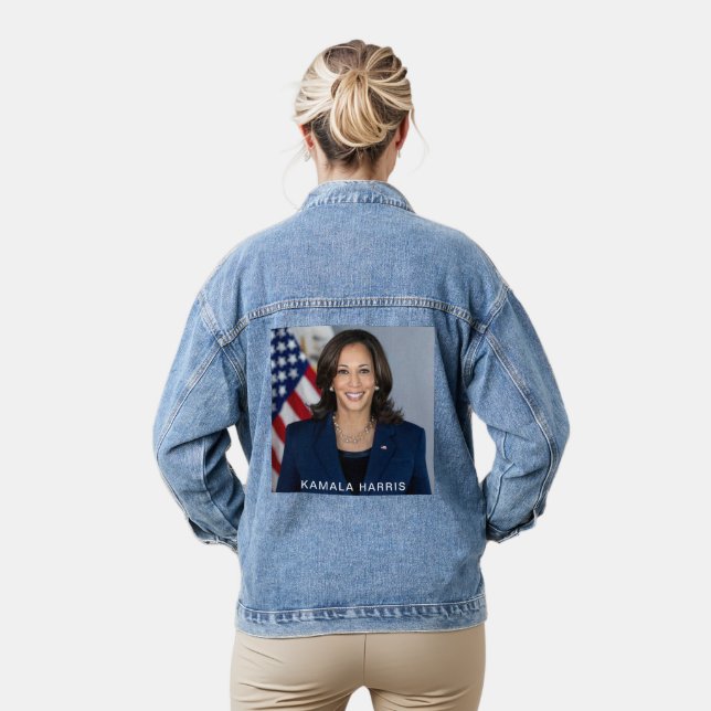 Vice President Kamala Harris Official Photo Womens Denim Jacket (Model)