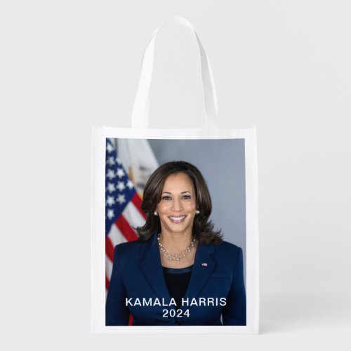 Vice President Kamala Harris Official Portrait Grocery Bag