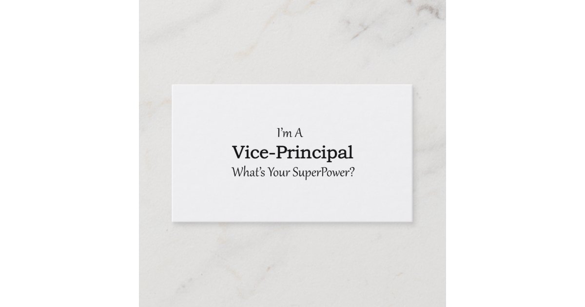 VicePrincipal Business Card Zazzle