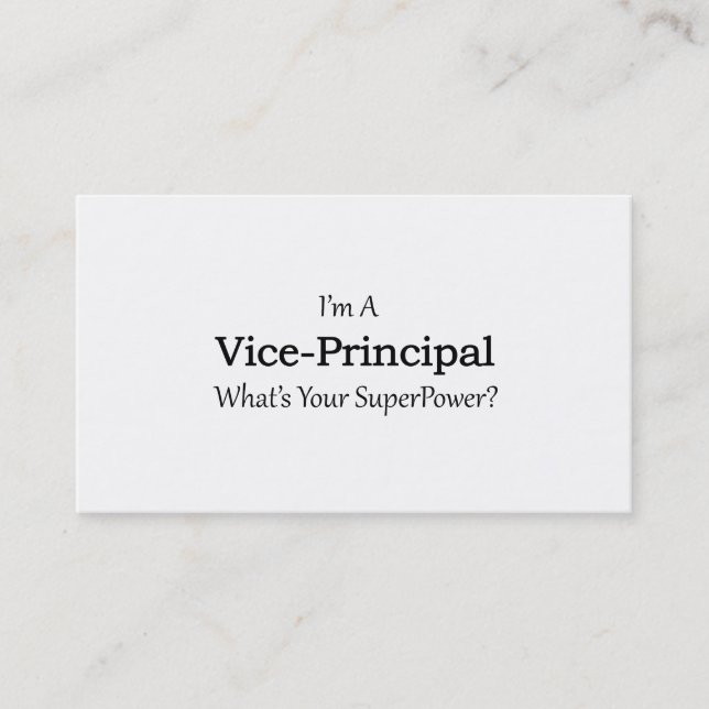 Vice-Principal Business Card (Front)