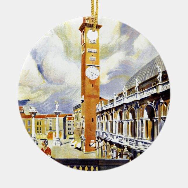 Vicenza Italy Basilica Palladiana Ceramic Ornament (Front)