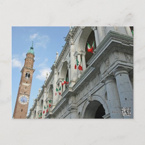 Vicenza _ Italy Tower of Basilica Palladiana Postcard