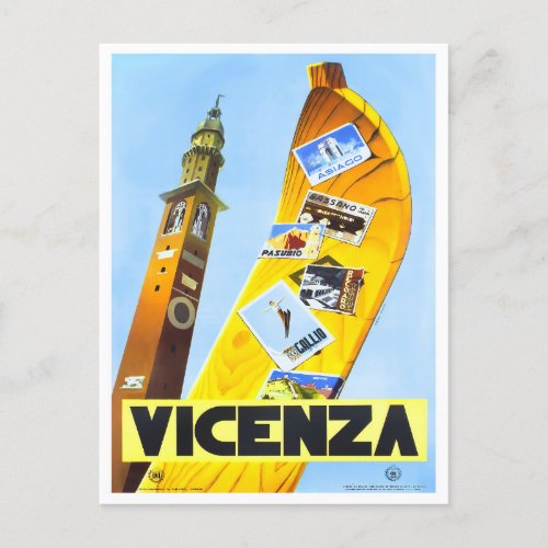 Vicenza Italy vintage travel Postcard