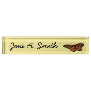 Viceroy Butterfly Beautiful Nature Photography Desk Name Plate