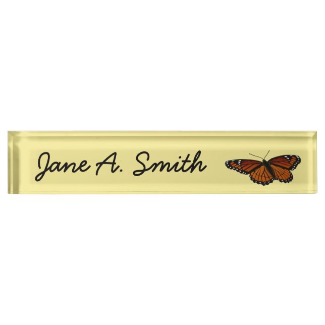 Viceroy Butterfly Beautiful Nature Photography Desk Name Plate (Front)