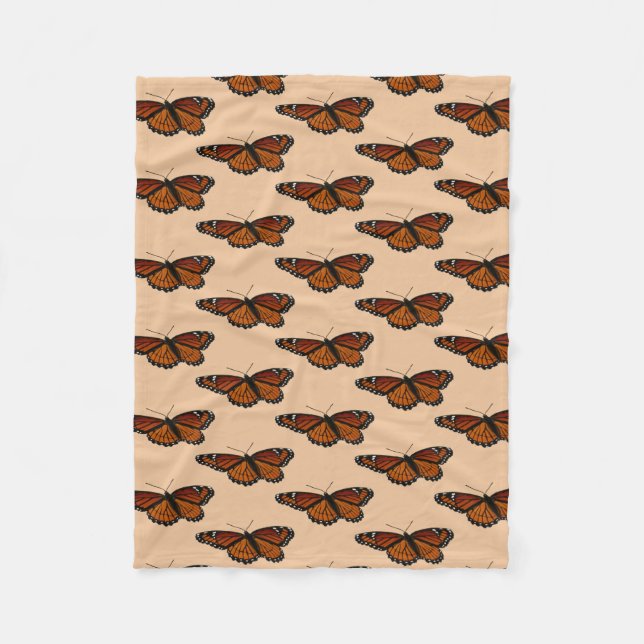 Viceroy Butterfly Beautiful Nature Photography Fleece Blanket (Front)