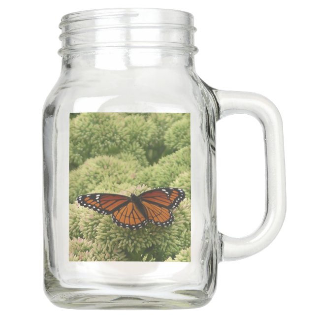 Viceroy Butterfly Beautiful Nature Photography Mason Jar (Front)