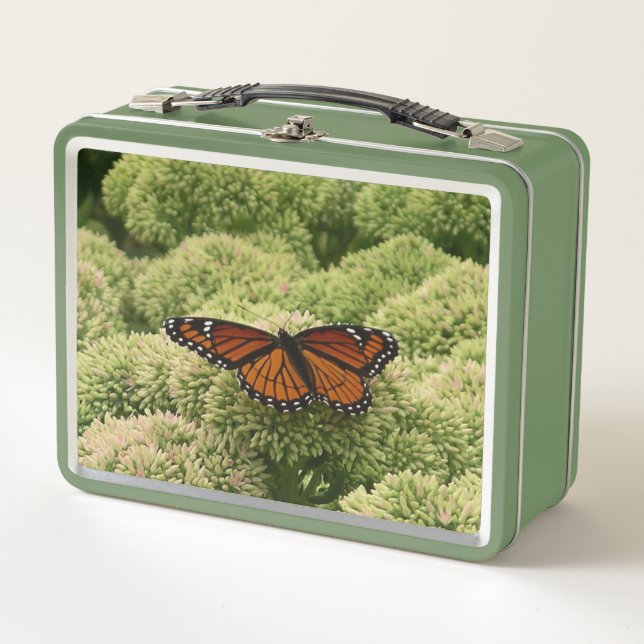 Viceroy Butterfly Beautiful Nature Photography Metal Lunch Box (Front)