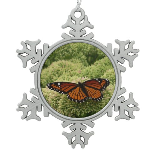 Viceroy Butterfly Beautiful Nature Photography Snowflake Pewter Christmas Ornament
