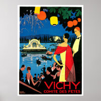 Vichy Comite Des Fetes ~ France Travel Art Poster