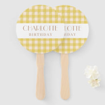 Vichy farmhouse yellow gingham plaid checked party
