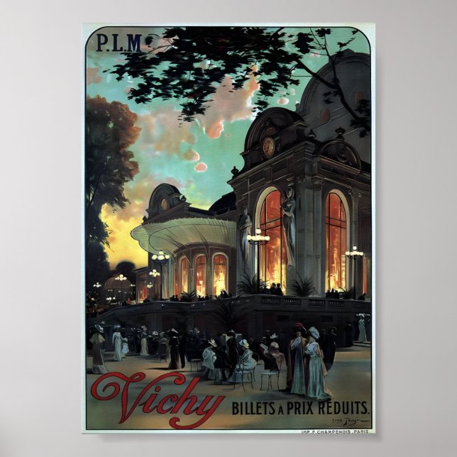 Vichy, France - Billets A Prix Reduits Poster (Front)