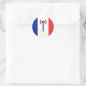 Vichy, France flag Classic Round Sticker (Bag)