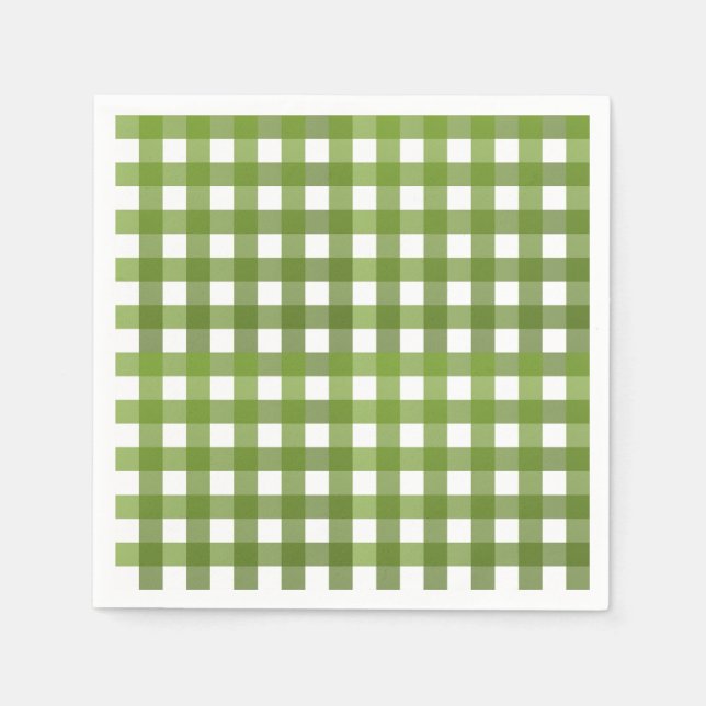 Vichy Green Napkins (Front)