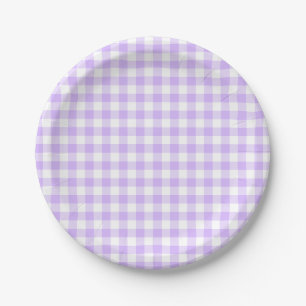 Vichy Lavande Paper Plates