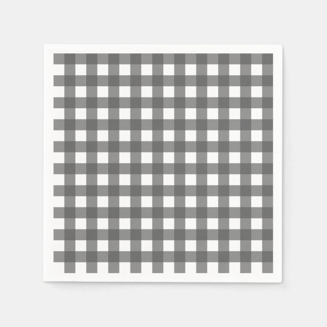 Vichy Light Gray Napkins (Front)