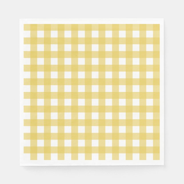 Vichy Light Yellow Napkins (Front)