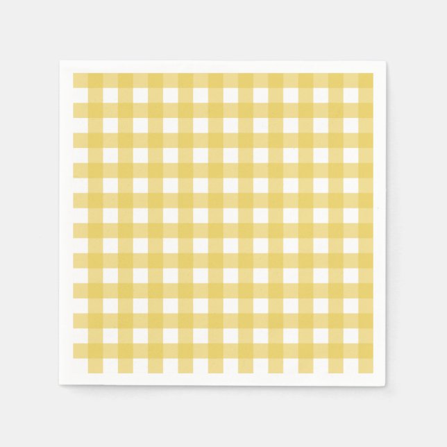 Vichy Light Yellow Napkins (Front)