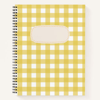 Vichy Light Yellow Notebook