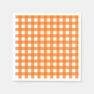Vichy Orange Napkins