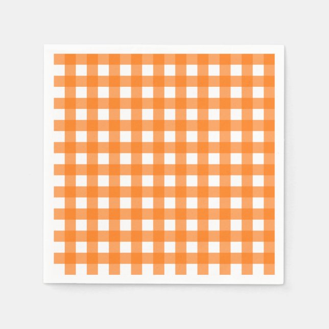 Vichy Orange Napkins (Front)