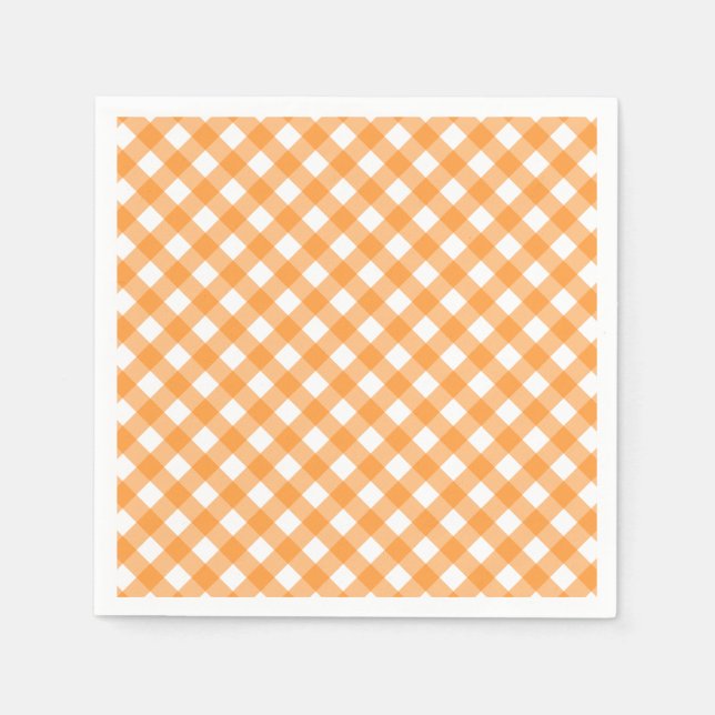 Vichy Orange Napkins (Front)